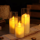 Conjunto com 6 Velas LED Sem Chama - Candelabros de Acrílico para Casamentos e Natal
