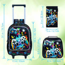 Kit Mochila Escolar Infantil Masculina com Rodinhas 3 em 1 – Tema Game Console, com Lancheira e Estojo