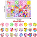 pérolas para pulseiras anéis colares criatividade kits de artesanato arte Grânulos espaçadores mistos multicoloridos para artesanato, 700 peças + DIY jóias, kit para crianças meninas