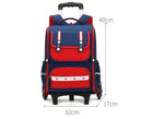 Mochila Escolar com Rodinhas Unissex 16” – Resistente em Oxford, Ideal para Ensino Fundamental e Viagens