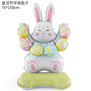 Balão de Coelho de Páscoa em Pé – Balão Decorativo de Alumínio para Festa