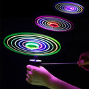 Luminoso disco voador hélice brinquedos iluminação led puxar corda voando brinquedo ufo girando topo jogo ao ar livre esportes brinquedo  l