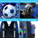 Kit Mochila Escolar Infantil Masculina 3 em 1 com Rodinhas – Tema Futebol, com Lancheira e Estojo, Ideal para Escola e Viagens