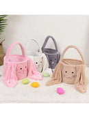 Cesto Organizador de Páscoa com Coelho de Pelúcia – Grande Capacidade