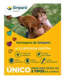Simparic 20mg Comprimido Antipulgas Carrapatos Cães 5 a 10kg