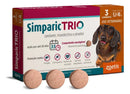 Simparic Trio 12mg 3 Comprimidos Antipulgas Carrapato Vermes