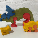 Triceratops de Madeira para Montar